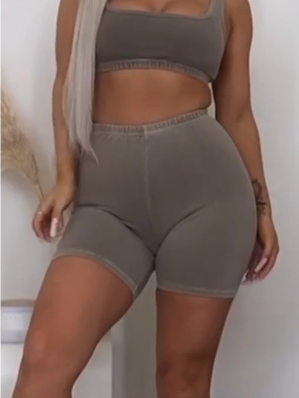 SKIMS Taupe Bike Shorts